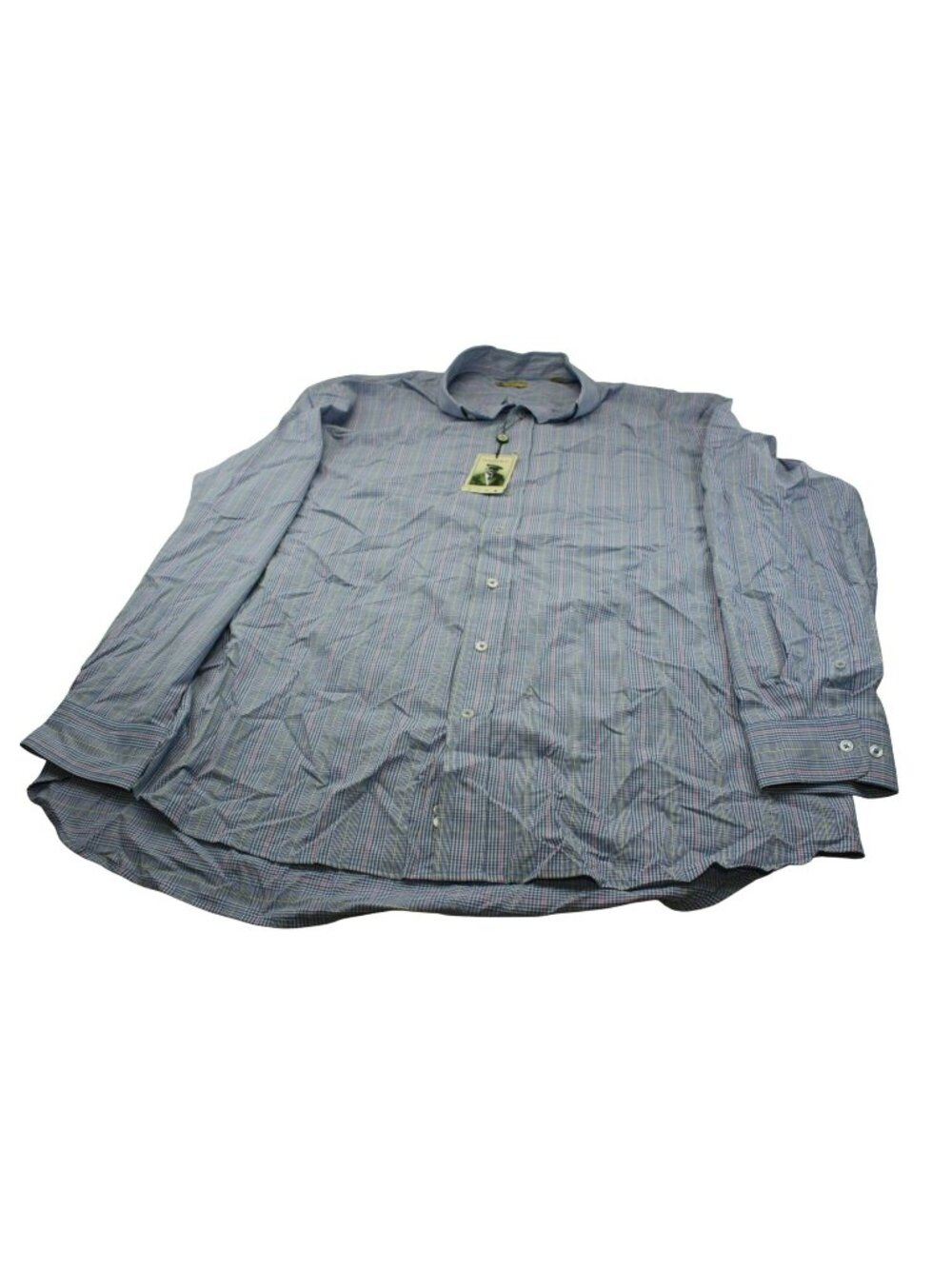 Donald Ross Mens Button-Down Shirt Blue Plaid XXL Cotton Classic Fit NWT